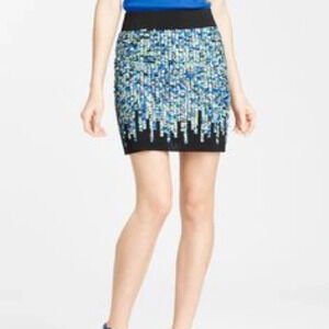 Ann Taylor Fabric Sequin Skirt Size 8P EUC